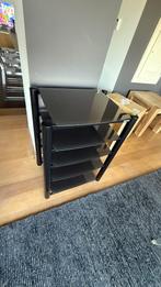 Soundstyle Hi-Fi-kast met zwarte structuur van glas/staal, Ophalen, Gebruikt, 50 tot 100 cm, Glas