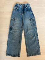 Cargobroek wide leg jeans maat 134, Kinderen en Baby's, Ophalen of Verzenden, Zo goed als nieuw, Meisje, Broek