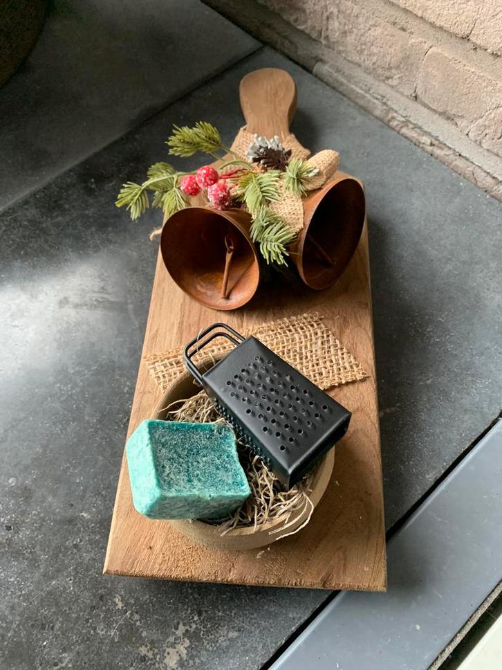 Landelijk kerstplankje, Huis en Inrichting, Woonaccessoires | Dienbladen, Nieuw, Ophalen of Verzenden