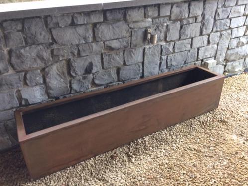 Bac jardin acier corten 2m, Tuin en Terras, Bloembakken en Plantenbakken, Nieuw, Metaal, Tuin, 30 tot 60 cm, 100 cm of meer, Rechthoekig