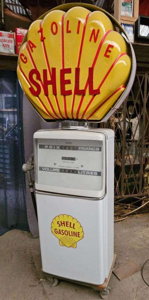 Pompe essence shell rétro garage loft ancêtre vintage, Collections, Collections Autre, Enlèvement