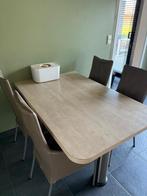 Keukentafel met 4 stoelen, Huis en Inrichting, Ophalen, Gebruikt, Vier personen