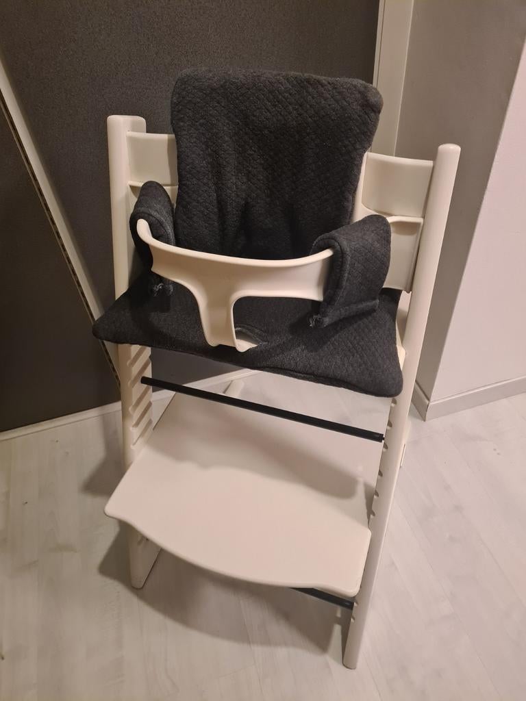 Trip trap stokke wit compleet als nieuw!, Kinderen en Baby's, Kinderstoelen, Ophalen