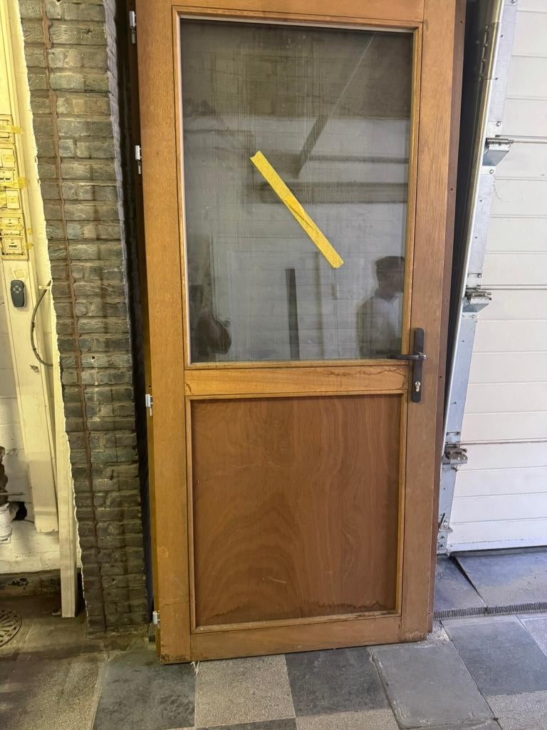 meranti buitendeur nieuw 100x 215 cm rechtse, Doe-het-zelf en Bouw, Deuren en Vliegenramen, 100 tot 120 cm, Nieuw, Ophalen of Verzenden