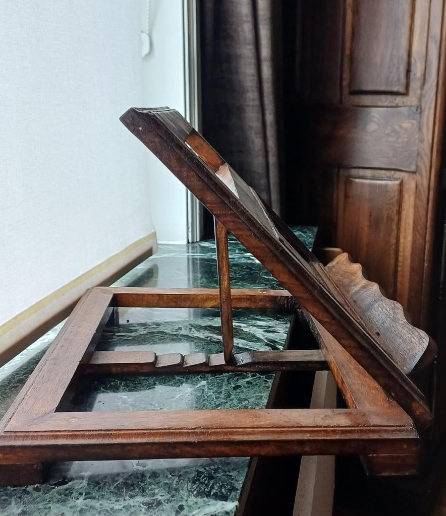 Antieken houten tafelstandaard, lezenaar of boekenstandaard, Boeken, Ophalen