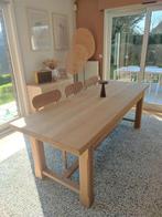 Boerentafel van massief eikenhout van 2m20, Ophalen