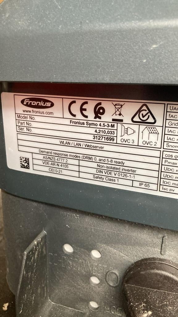 Omvormer Fronius, Doe-het-zelf en Bouw, Ophalen