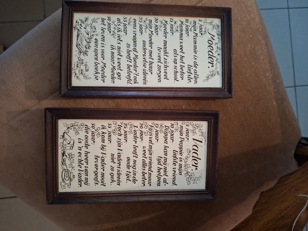 2 signes avec dictons, Maison & Meubles, Accessoires pour la Maison | Tableaux à écrire & Proverbes, Enlèvement ou Envoi, Utilisé