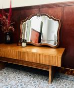 Miroir vintage en bois - style Louis XV - hêtre massif, Moins de 100 cm, Enlèvement, Utilisé, 50 à 75 cm