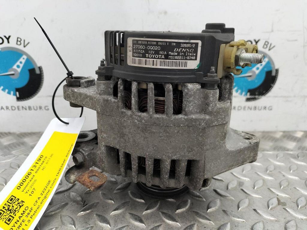 PEUGEOT 107 1.0-12V XR EURO 4 DYNAMO 2006, Auto-onderdelen, Motor en Toebehoren, Gebruikt, ARN erkend, Stiba lid, Erkend duurzaam
