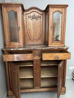 deux buffet en bois massif, des buffets avec vitrines, Maison & Meubles, Avec tablette(s), Klassiek Europees, 100 à 150 cm, Enlèvement