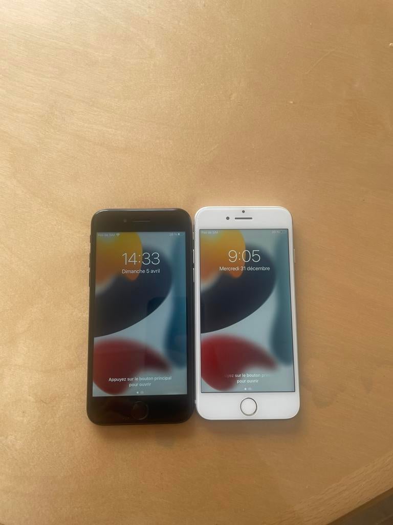Lot de 2 iphone 7 128Go et 32Go, Télécoms, Téléphonie mobile | Apple iPhone, 128 GB, Comme neuf, Enlèvement, 84 %