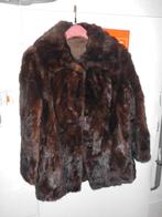 veritable manteau de fourrure - marron fonce, Enlèvement ou Envoi