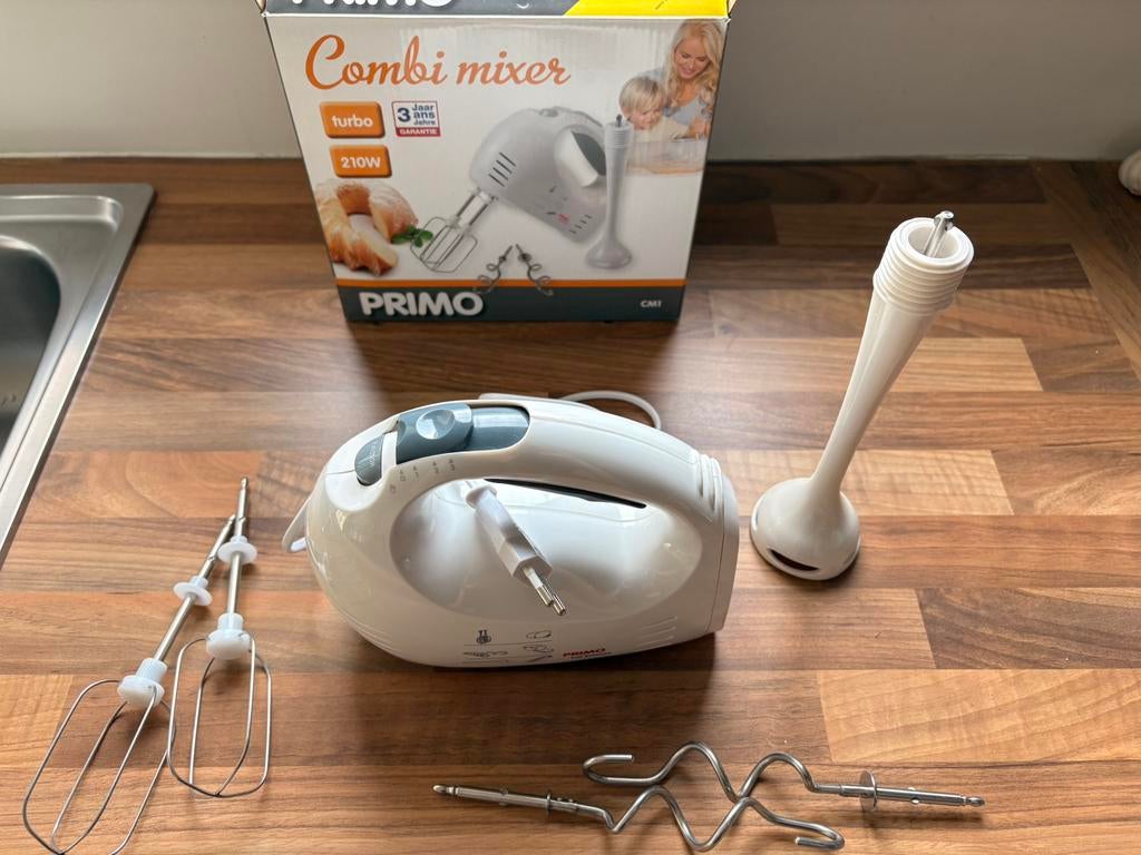 Combi mixer - 6 onderdelen, Ophalen, Kunststof, Wit, Overige typen