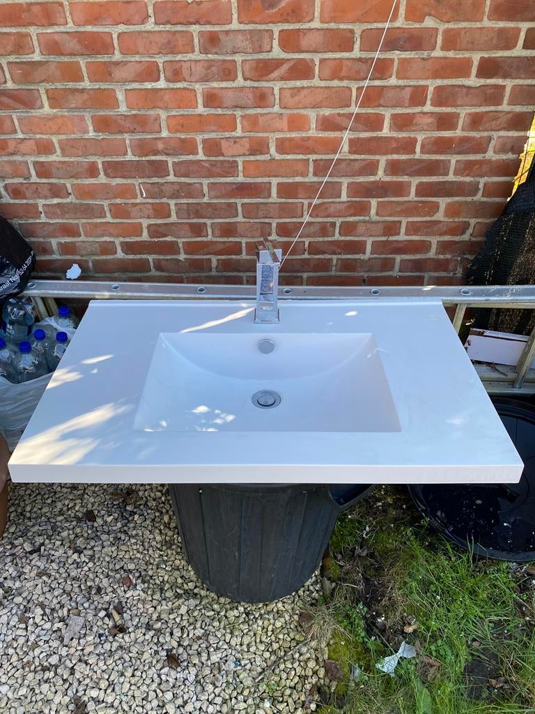 Wastafel, Huis en Inrichting, Ophalen, Gebruikt, 50 tot 100 cm, Wasbak of Wastafel