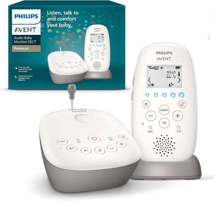 Philips Avent-babyfoon (DECT), Kinderen en Baby's, Babyfoons, Zo goed als nieuw, 250 meter of meer, Terugspreekfunctie, Ophalen