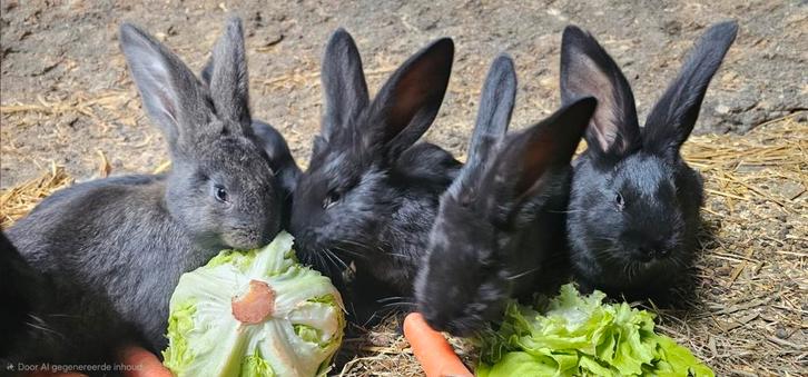 5 vlaamse reusjes, Animaux & Accessoires, Lapins, Grand, Plusieurs animaux, 0 à 2 ans