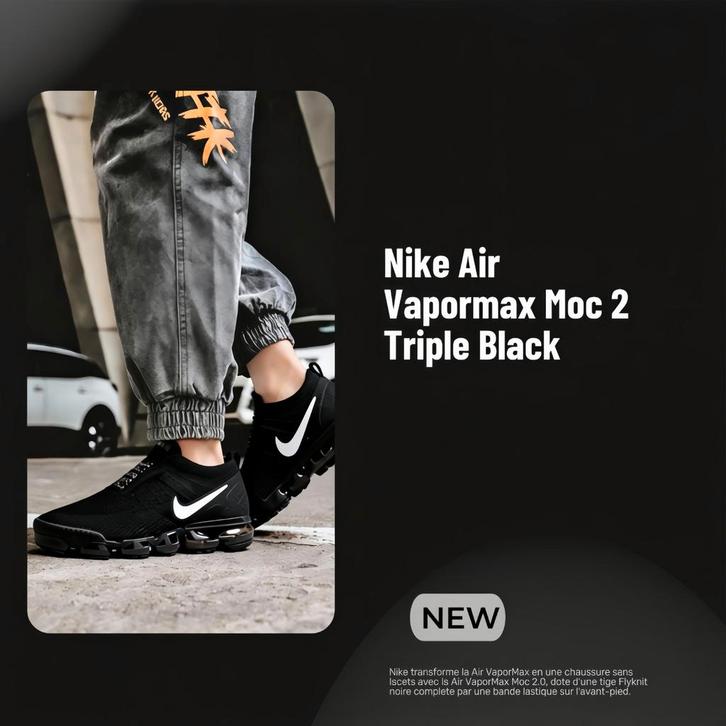 Nike Air Vapormax Moc 2 Triple Black, Sports & Fitness, Basket, Neuf, Chaussures, Enlèvement ou Envoi
