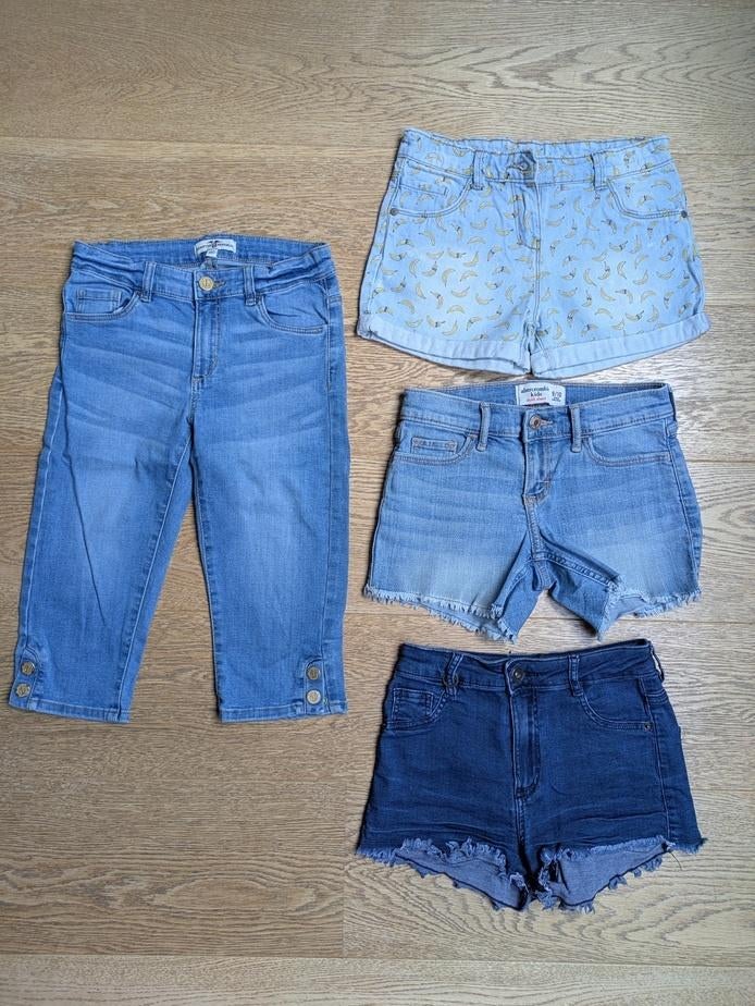 shorts et pantalons en jean fille - taille 140 (10 ans), Enlèvement, Utilisé, Fille