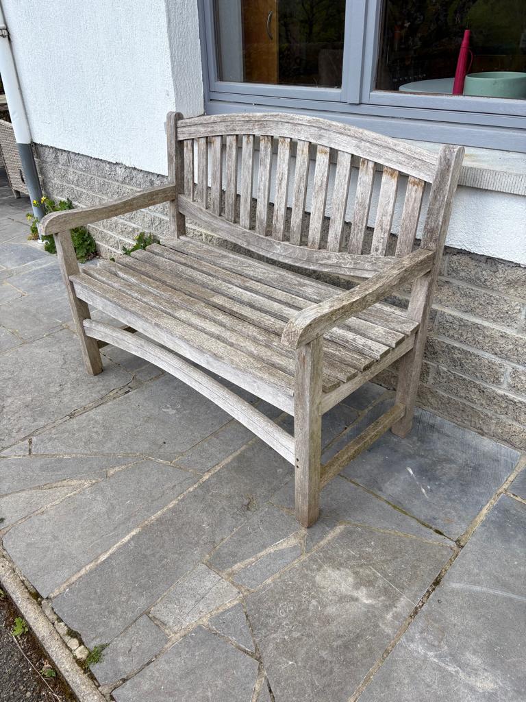 en raison d'une délocalisation. Banc de jardin en teck, Jardin & Terrasse, Enlèvement, Utilisé, Bois de teck