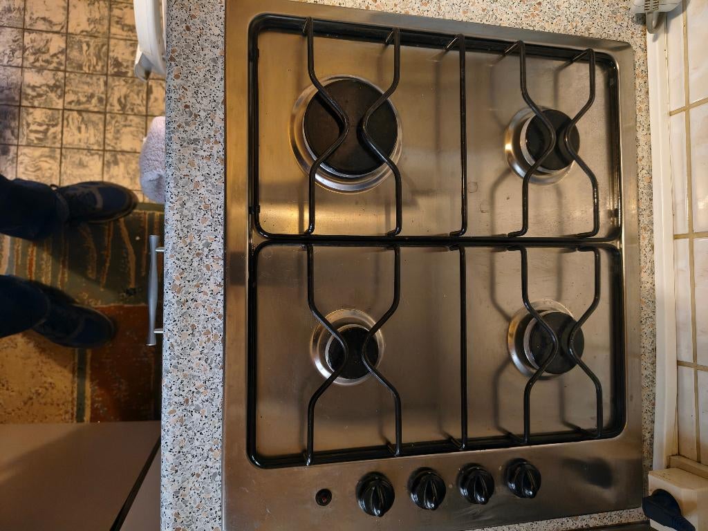 zanker opbouw gaskookplaat met 4 branders, Ophalen, Gebruikt, 4 kookzones, Inbouw