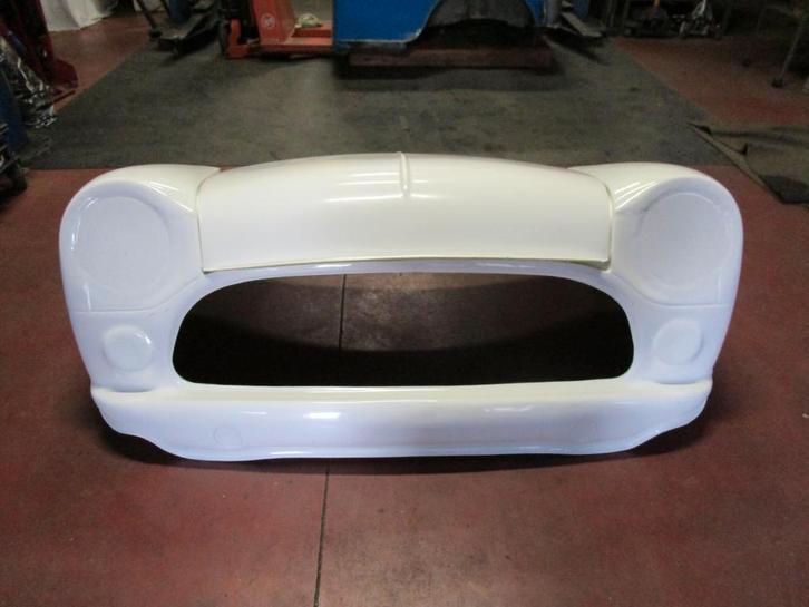 flip front, Polyester 2-delig round nose Classic Mini, Auto-onderdelen, Carrosserie, Motorkap, Mini, Rover, Austin, Voor, Nieuw