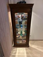 Massief eiken vitrinekast met verlichting, Huis en Inrichting, Kasten | Vitrinekasten, Ophalen, 100 tot 150 cm, Eikenhout, 50 tot 100 cm