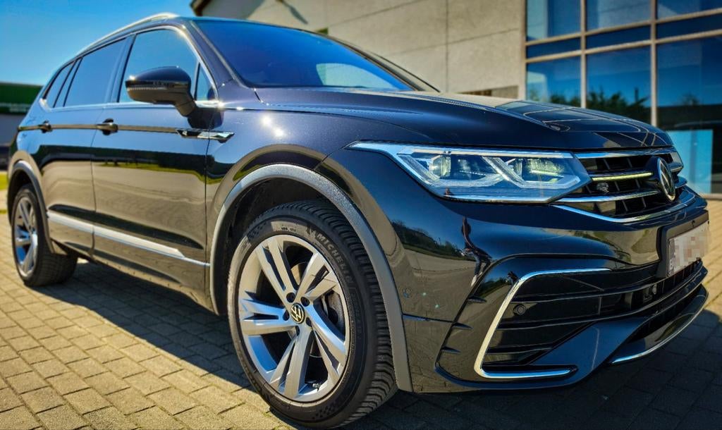 R-LINE VW Tiguan Allspace, 4 cilinders, Zwart, Leder, 159 g/km