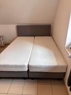 Twee persoons bed  boxspring 165 cm x 220 cm, Ophalen, Tweepersoons, Zo goed als nieuw, Grijs