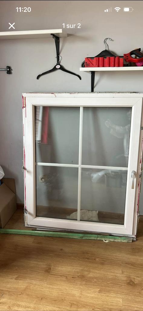 Fenêtre finistral PVC 100x120, Double vitrage, 120 à 160 cm, Fenêtre de façade ou Vitre, Enlèvement