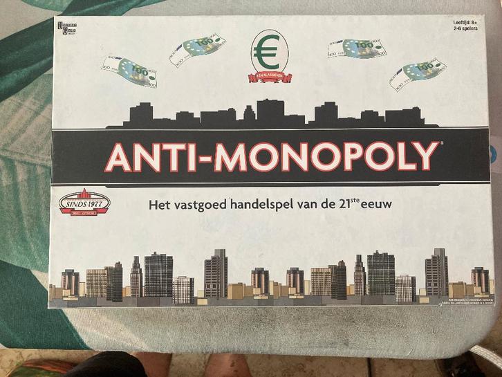 Anti-monopoly gezelschapsspel, Hobby en Vrije tijd, Gezelschapsspellen | Bordspellen, Zo goed als nieuw, Drie of vier spelers