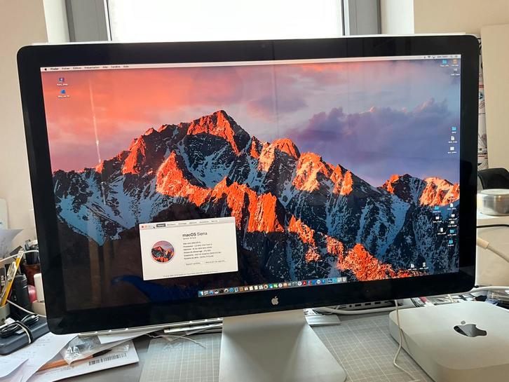 Apple Cinema-scherm 27" + mac mini i5 RAM 16 GB, Computers en Software, Monitoren, Zo goed als nieuw, DisplayPort, HDMI, Thunderbolt