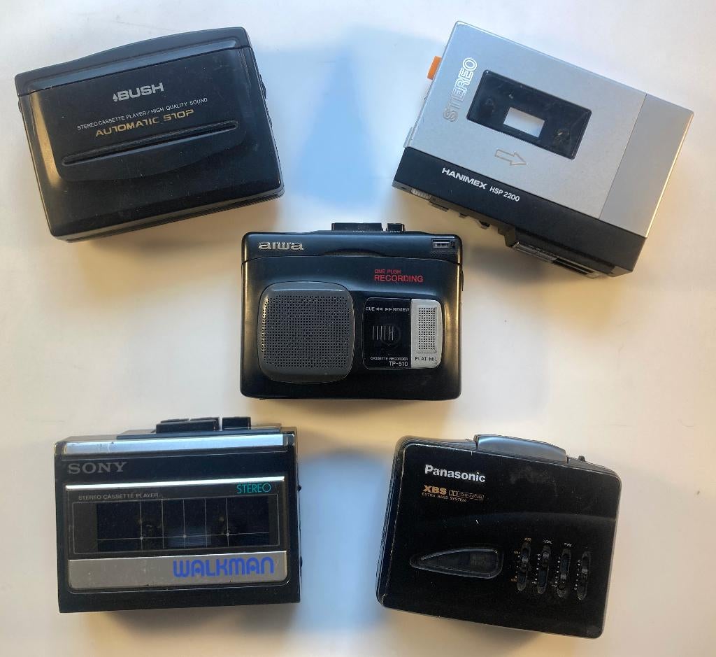 Lot de 5 walkmans à réparer, TV, Hi-fi & Vidéo, Enlèvement, Walkman ou Baladeur