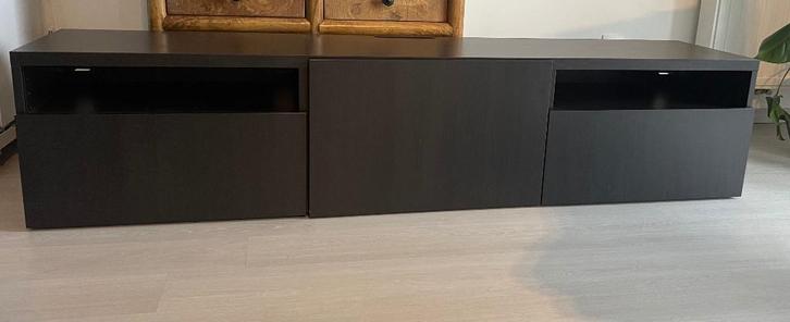 Meuble TV IKEA BESTÅ noir, Maison & Meubles, Armoires | Mobilier de télévision, Comme neuf, Moins de 100 cm, 150 à 200 cm, 25 à 50 cm