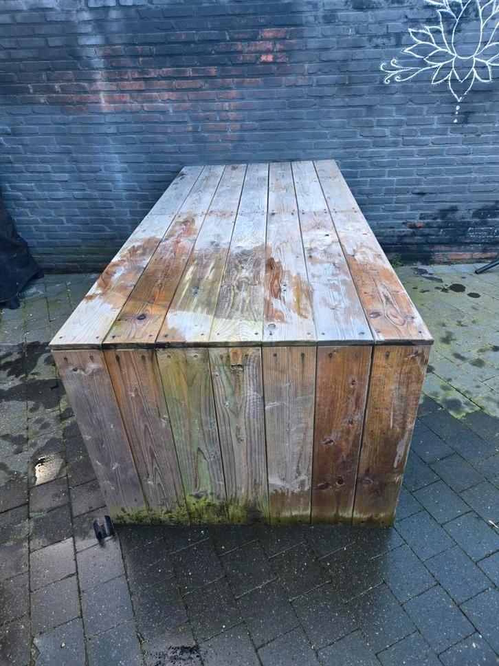 Houten tuintafel - 2m2 x 1m, Tuin en Terras, Tuintafels, Ophalen