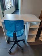 Bureau met stoel, Huis en Inrichting, Bureaus, Ophalen, Wit