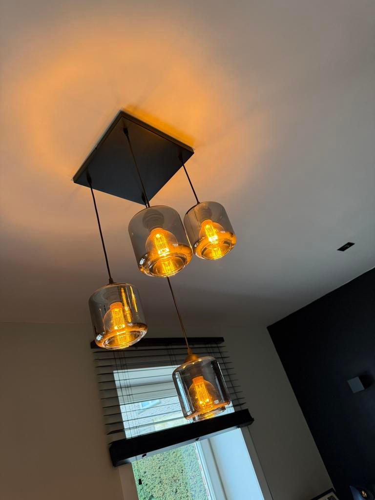 Hanglamp smoke glas, Ophalen, Zo goed als nieuw, Glas
