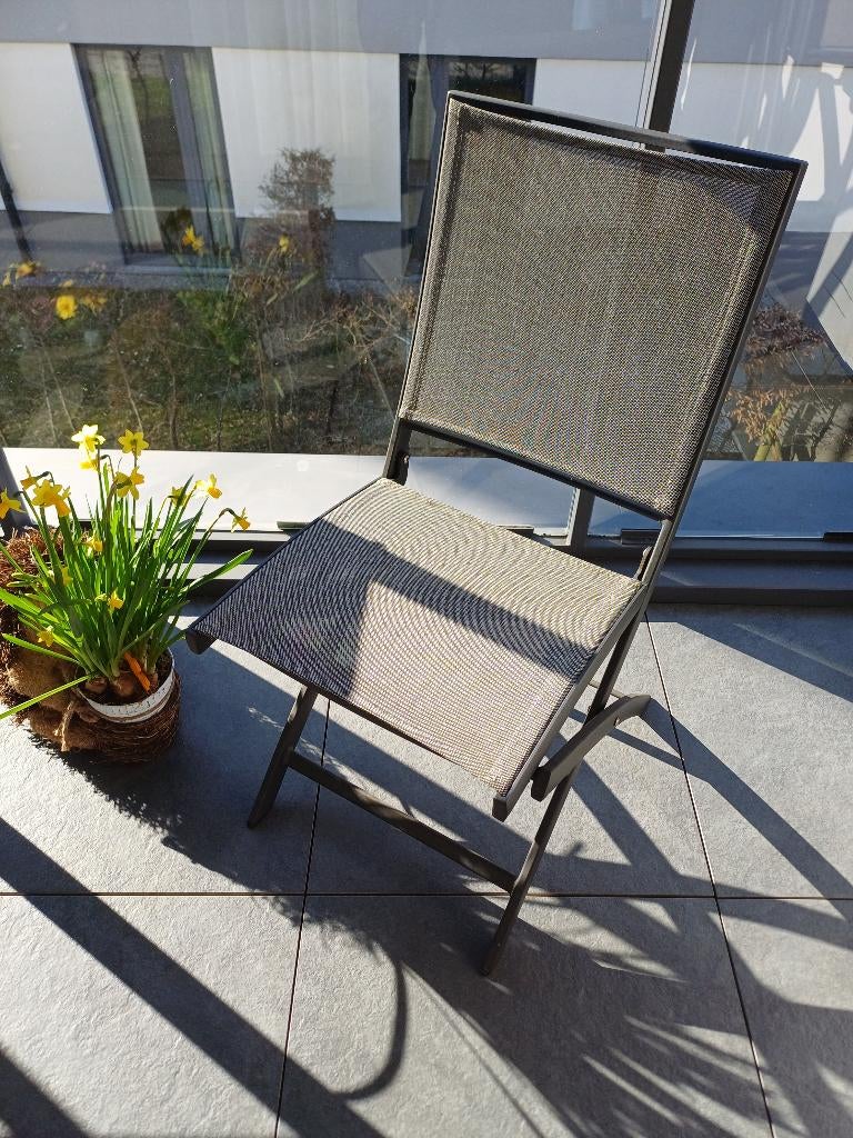 Chaises de terrasse, Enlèvement, Comme neuf, Métal, Pliant