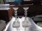 2 antieke kandelaars, Ophalen, Glas