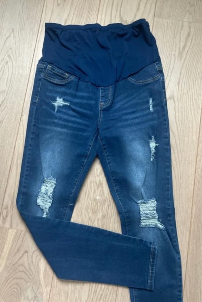 Jeans de grossesse shein L, Kleding | Dames, Zwangerschapskleding, Maat 42/44 (L), SHEIN, Gedragen, Broek of Spijkerbroek