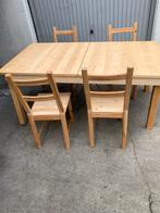 Table et chaises de jardin en bois, Jardin & Terrasse, Enlèvement, Comme neuf, Bois