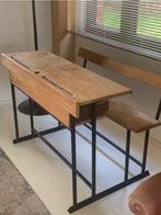 Authentieke schoolbank, Huis en Inrichting, Ophalen, Gebruikt, 75 cm of meer, 60 cm of meer
