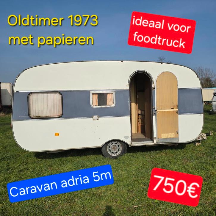 Caravane Adria Oldtimer, food truck, wagon gitan avec constr, Caravanes & Camping, Caravanes Accessoires, Enlèvement