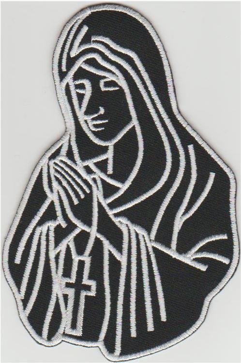 Heilige Maria stoffen opstrijk patch embleem, Verzamelen, Kleding en Patronen, Nieuw, Verzenden