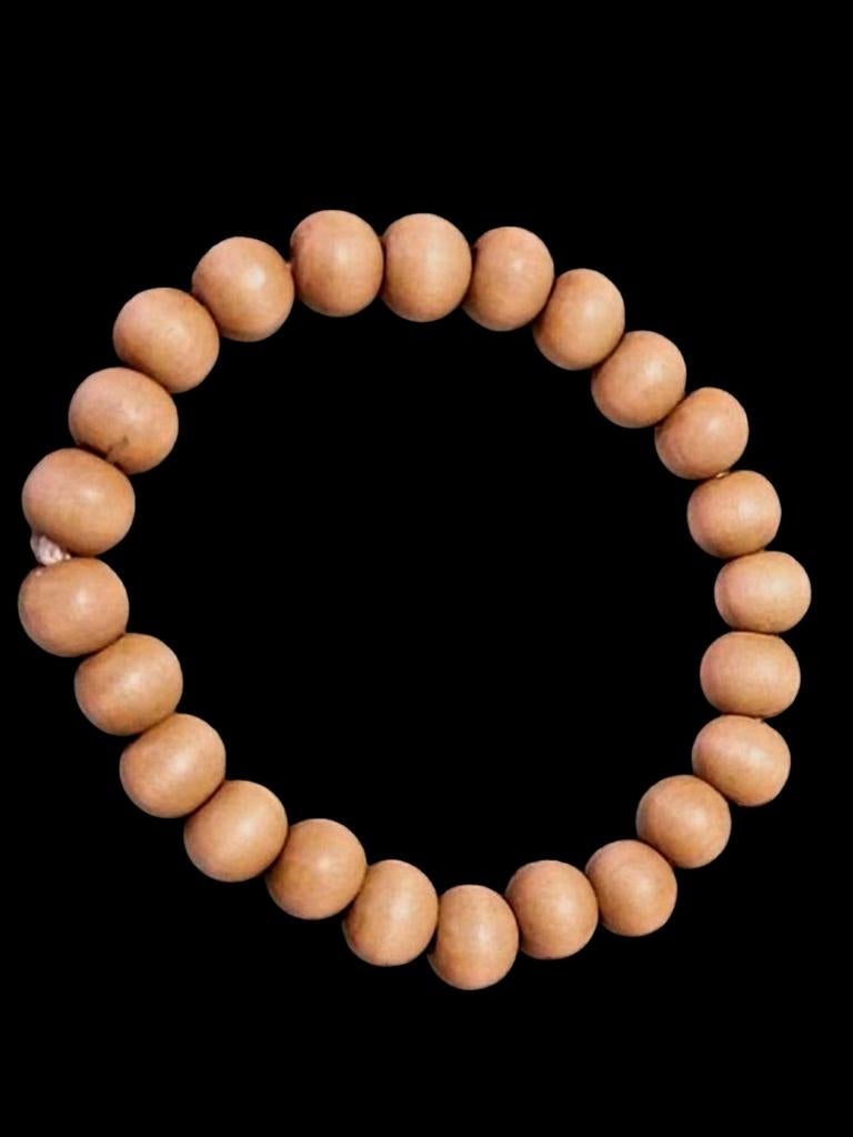 BRACELET NATUREL EN BOIS DE COCOTIER NEUF, Neuf, Beige, Bois