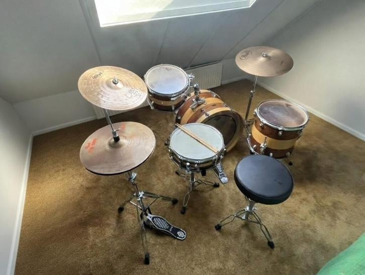 Kit batterie Ludwig Epic X-Over Jazzette + matériel, Musique & Instruments, Batteries & Percussions, Comme neuf, Ludwig, Enlèvement