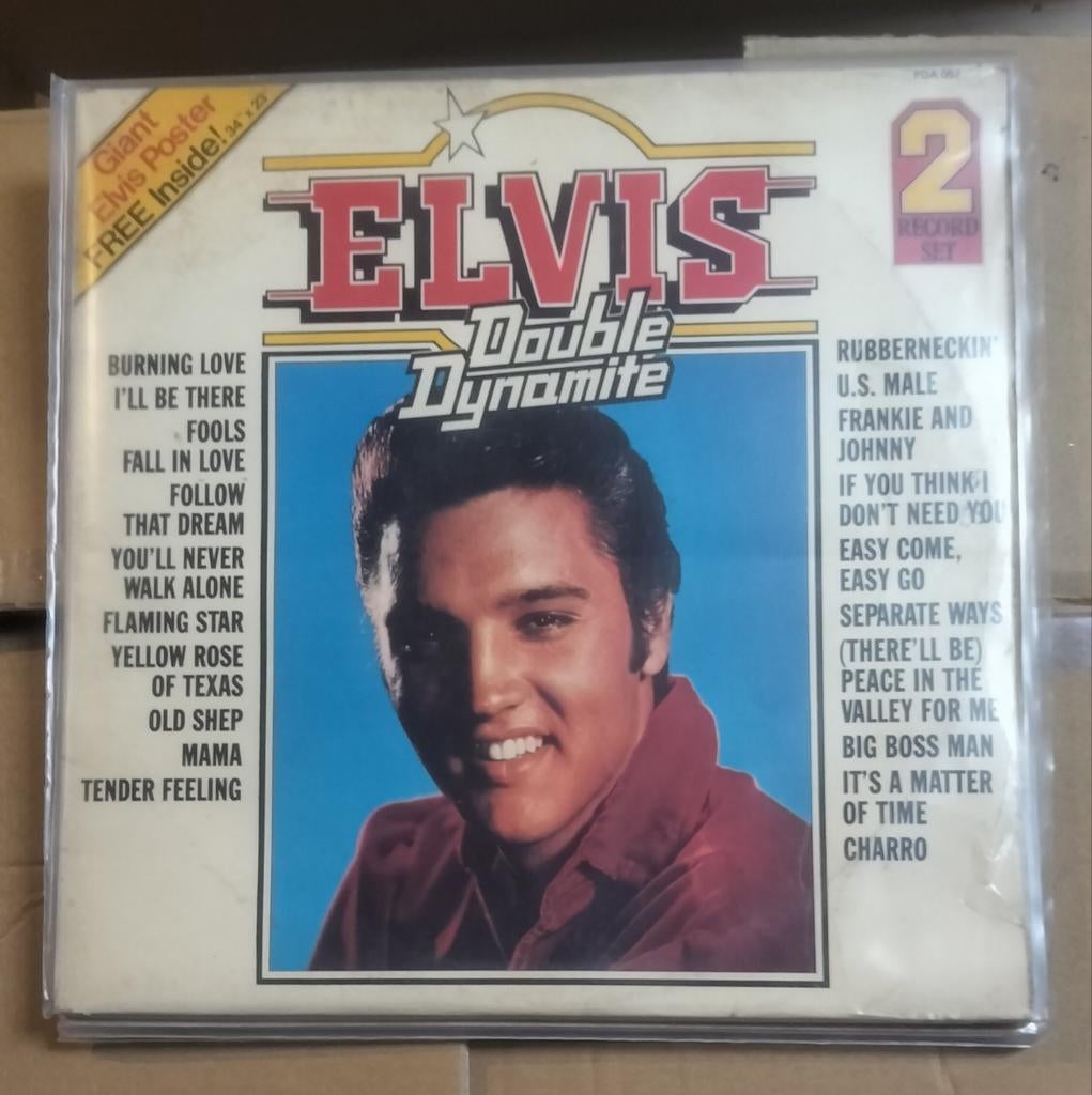 ELVIS-VINYLS, 7LPs & 2 boeken in vintage platen-koffertje, Ophalen of Verzenden, Rock-'n-Roll