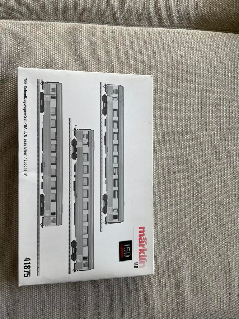 Tee-Schnellzugwagen-set PBA „The Blue Bird” 41875, Gelijkstroom, Wagon, Ophalen of Verzenden, Zo goed als nieuw