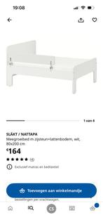 Meegroei bed met matras zijsteun en lattenbodem, Enlèvement, Comme neuf, Matelas