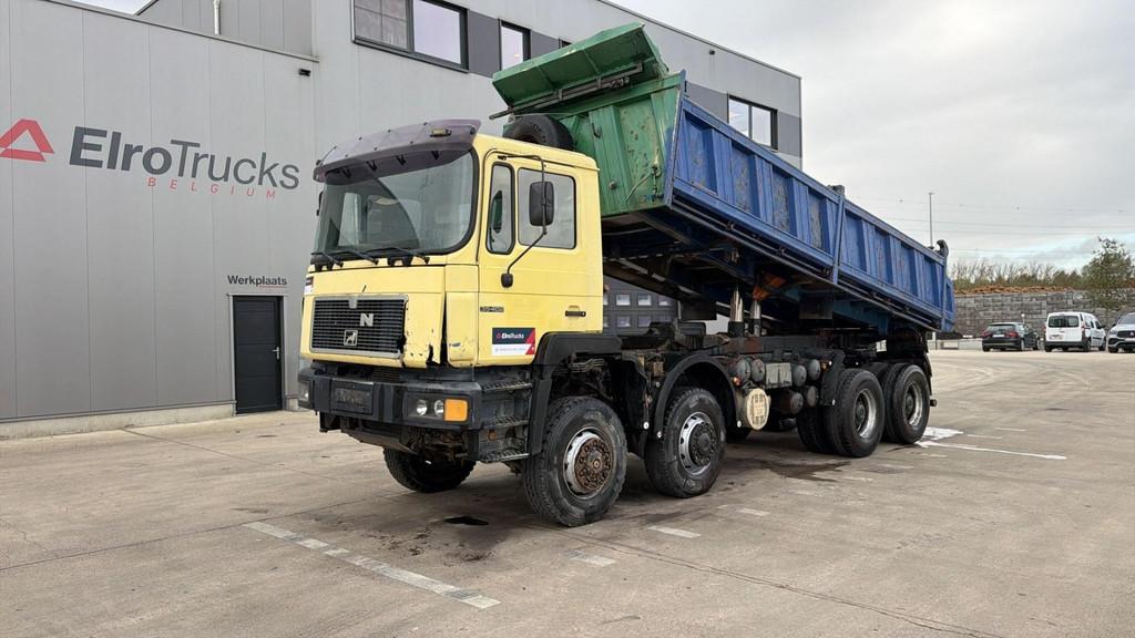 MAN 35.402 (8X6 / BIG AXLES / GRAND PONT / LAMES / STEEL SUS, Auto's, Vrachtwagens, Bedrijf, Te koop, ABS, Airconditioning, Elektrische ramen